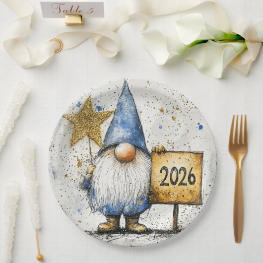 ２０２６年新年おめでとうございます ペーパープレート (ウェディング)