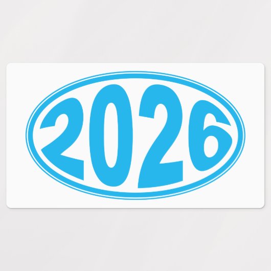 ２０２６年新年オーバルステッカー ラベル (デザイン1)