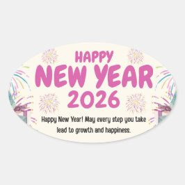 ２０２６年新年ステッカー 楕円形シール