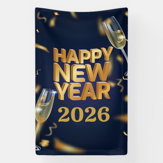 2026年新年バナー 横断幕 (縦)