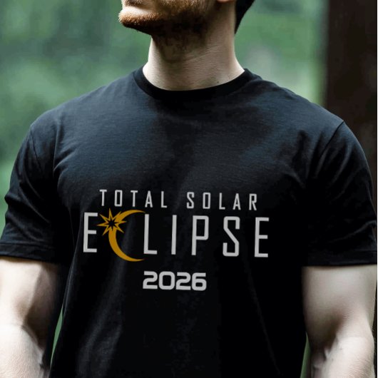 ２０２６年皆既日食 モダン Tシャツ
