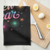 ２０２６年謹賀新年花火必須品 キッチンタオル (四つ折り)