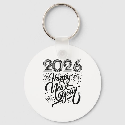2026年謹賀新年+花火 キーホルダー (正面)