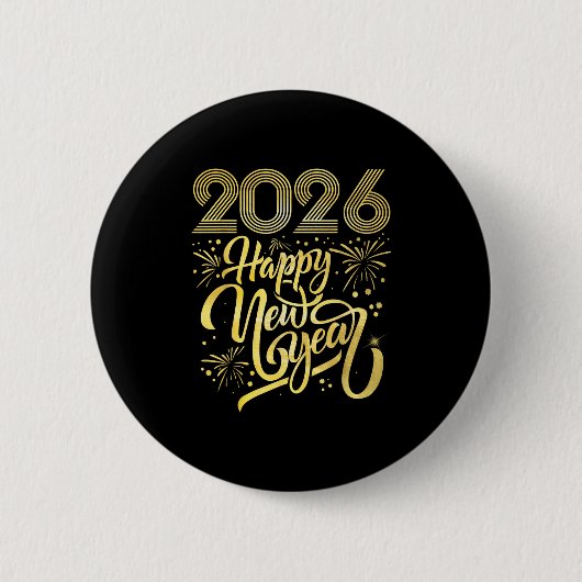 2026年謹賀新年+花火 缶バッジ (正面)