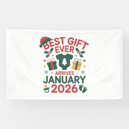 2026年1月クリスマスの最高の贈り物 カップル 横断幕 (横)