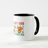 2026年10月にやってくる最高の贈り物 クリスマスのカップル マグカップ (正面右)