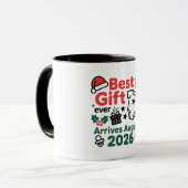 2026年8月にやってくる最高の贈り物 クリスマスのカップル マグカップ (正面左)