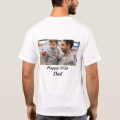 2026年 お父さん ハッピー フォト Tシャツ (裏面)