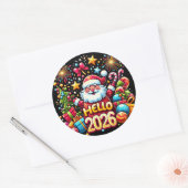 ２０２６年 サンタ クリスマス 新年 ラウンドシール (封筒)