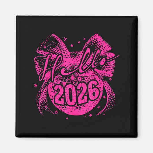 2026年 ディスコボール コケットボウ 謹賀新年 マグネット (正面)