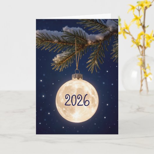 ２０２６年 フルムーン クリスマス オブジェ カード (黄色い花)