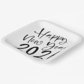 ２０２６年　ブラックスクリプト　新年の挨拶 ペーパープレート (傾斜あり)