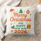 2026年 メリークリスマス&ハッピーニューイヤー クッション (ブランケット)