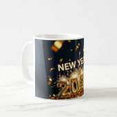 2026年-新たなスタート、希望に満ちた新年 コーヒーマグカップ (正面左)