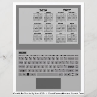 2026-2027年 学校年度カレンダー ノートパソコンのキーボード