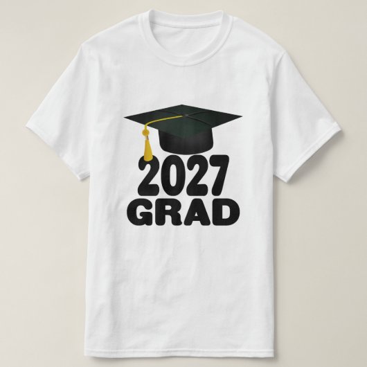 2027年卒クラス 卒業おめでとう Tシャツ (デザイン正面)