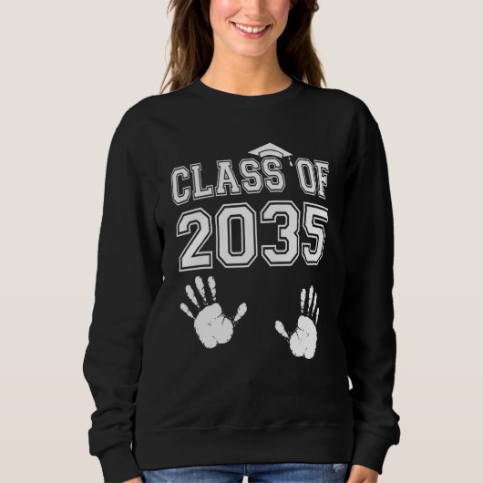 ２０３５年卒クラス　私と一緒に成長しよう　手形幼稚園 スウェットシャツ (正面)