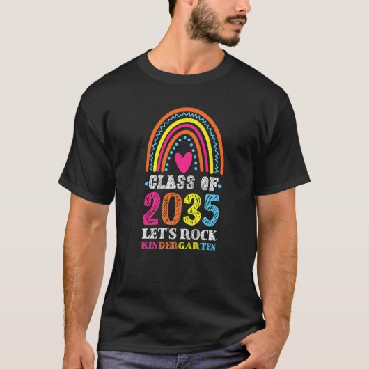 2035年度卒園 幼稚園の初登園お茶 Tシャツ (正面)
