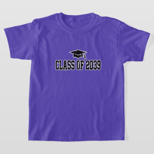 2039年卒シャツ|大学風卒業シャツ| Tシャツ (レイダウン)