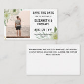 20×BUDGET フォトセーブデート ホワイトローズフラル ノートカード (正面/裏面)