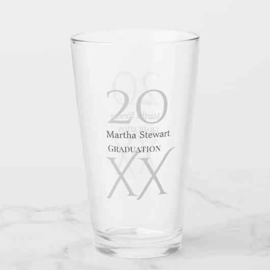 ２０XX年度　卒業おめでとう タンブラーグラス (正面)