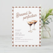 ２１杯目のエスプレッソマティーニを淹れた茶色の誕生日パーティー 招待状 (スタンド正面)