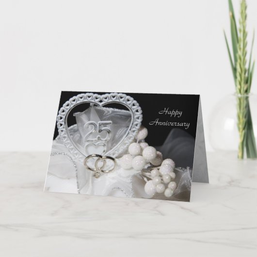 ２５周年記念結婚式のカード カード (正面)