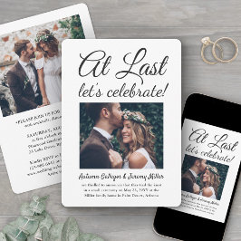 2 フォト アット・ラスト・ウェディング・レセプション・セレブレーション 招待状