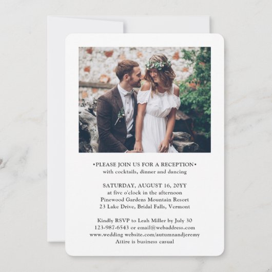 2 フォト アット・ラスト・ウェディング・レセプション・セレブレーション 招待状 (裏面)