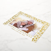 ２ フォト エレガント クリスマス フォリアージ ゴールド 箔シーズンカード (回転した状態)