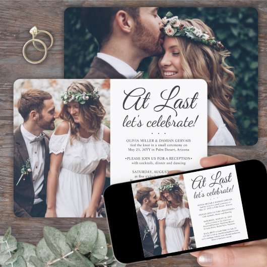 ２　最後の結婚式　フォト　ウェディング　セレブレーション 招待状