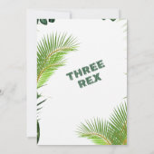 ３さいの　Ｔ．ＲＥＸ恐竜の誕生日パーティーへようこそ 招待状 (裏面)