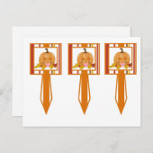 3つのカップケーキピック オータム フォール パンプキン ベイビー ポストカード (正面/裏面)