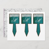 3つのカップケーキピック ディストレス仕上げ ターコイズ ウッドレース ポストカード (正面/裏面)