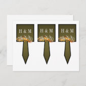 3つのカップケーキピック ワイムシカル ブラウン オータム ダブル バイク ポストカード (正面/裏面)