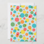 ３つの写真　水玉　どんな年齢の誕生日 招待状 (裏面)