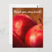 ３つの赤いリンゴ ポストカード (正面/裏面)