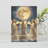 3人の黄金の天使のホリデーグリーティングカード シーズンカード (スタンド正面)