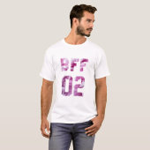 3人組の最高の友達 花 - BFF 02 Tシャツ (正面フル)