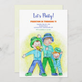 3兄弟パーティー 招待状 (正面/裏面)