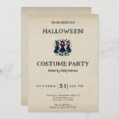 3匹の魔女 黒猫 バット ヴィンテージ ハロウィン 招待状 (正面/裏面)