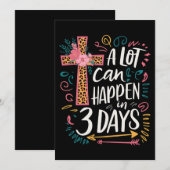 ３日間で多くのことが起こる イエスの復活祭 招待状 (正面/裏面)