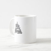 ３月に生まれた タイポグラフィー 誕生日デザイン コーヒーマグカップ (正面左)