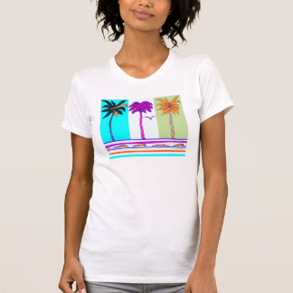 ３本の華やかなヤシの木 Tシャツ