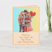 3枚の写真を、あなたは私の世界を輝かせる、バレンタイン カード (正面)