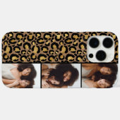 ３枚　ブラウン　アンド　ゴールド　ヒョウ柄 Case-Mate iPhoneケース (裏面 (横))