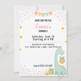 3歳の誕生日パーティー恐竜 招待状