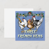 ３羽のフランスの雌鳥 シーズンカード (正面/裏面)
