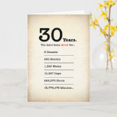 ３０年間　愛されてきたんだよ、お誕生日おめでとう カード (黄色い花)