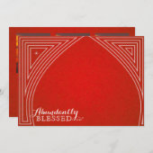 ４つのフォト スター ドームオーバーレイ フラット ホリデー カード (正面/裏面)